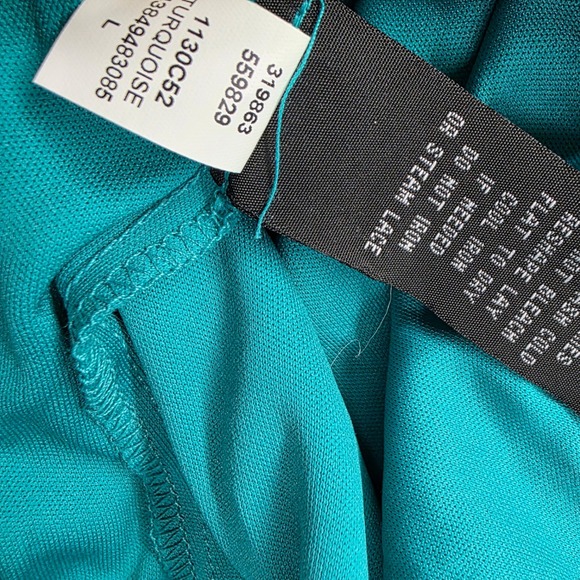 IZ Byer Lace Dress Turquoise Blue Fit Flare Sleeveless Boho Party Large Womens - Picture 5 of 9